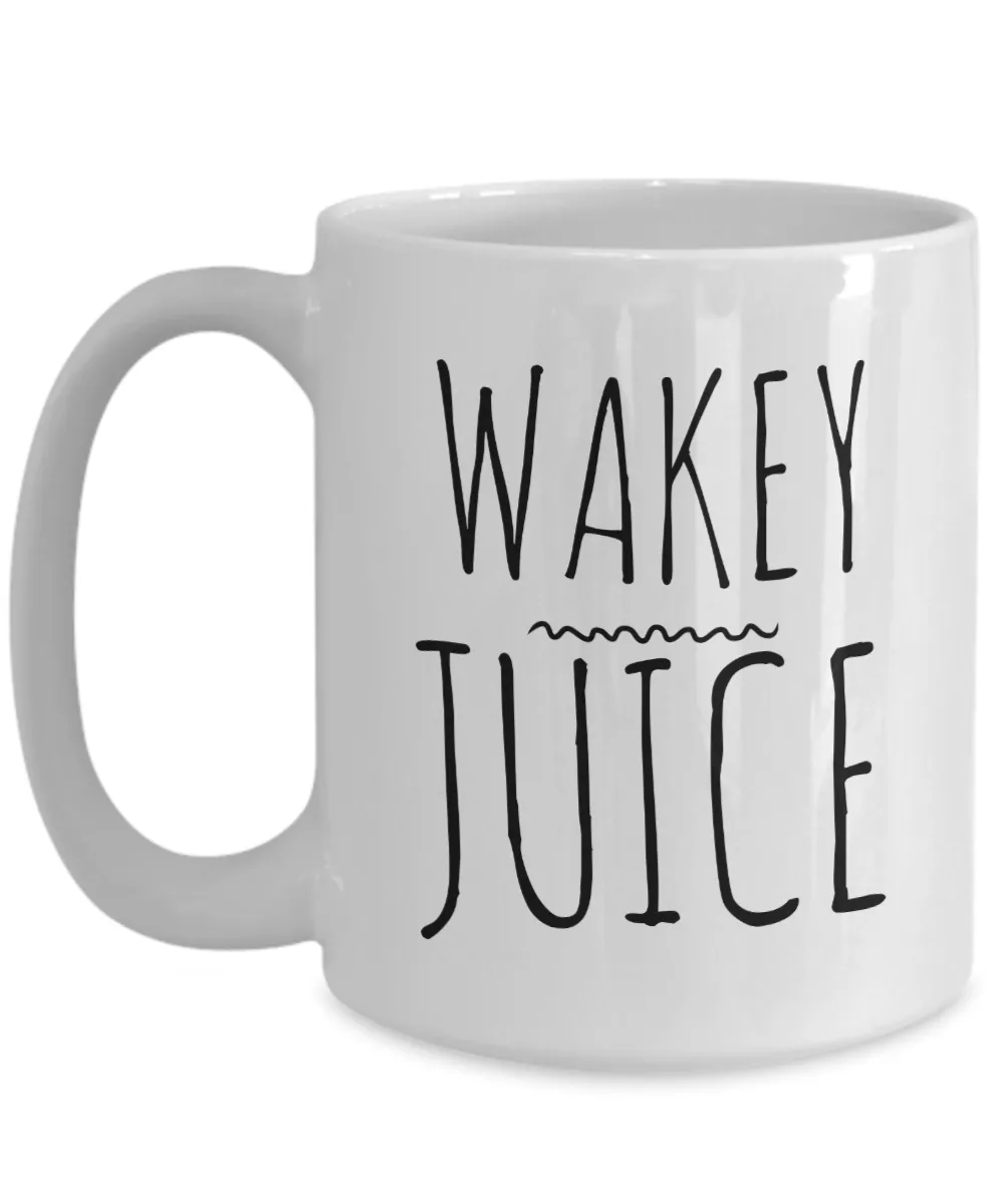 Wakey Juice Mug Ceramic Funny Coffee Cup