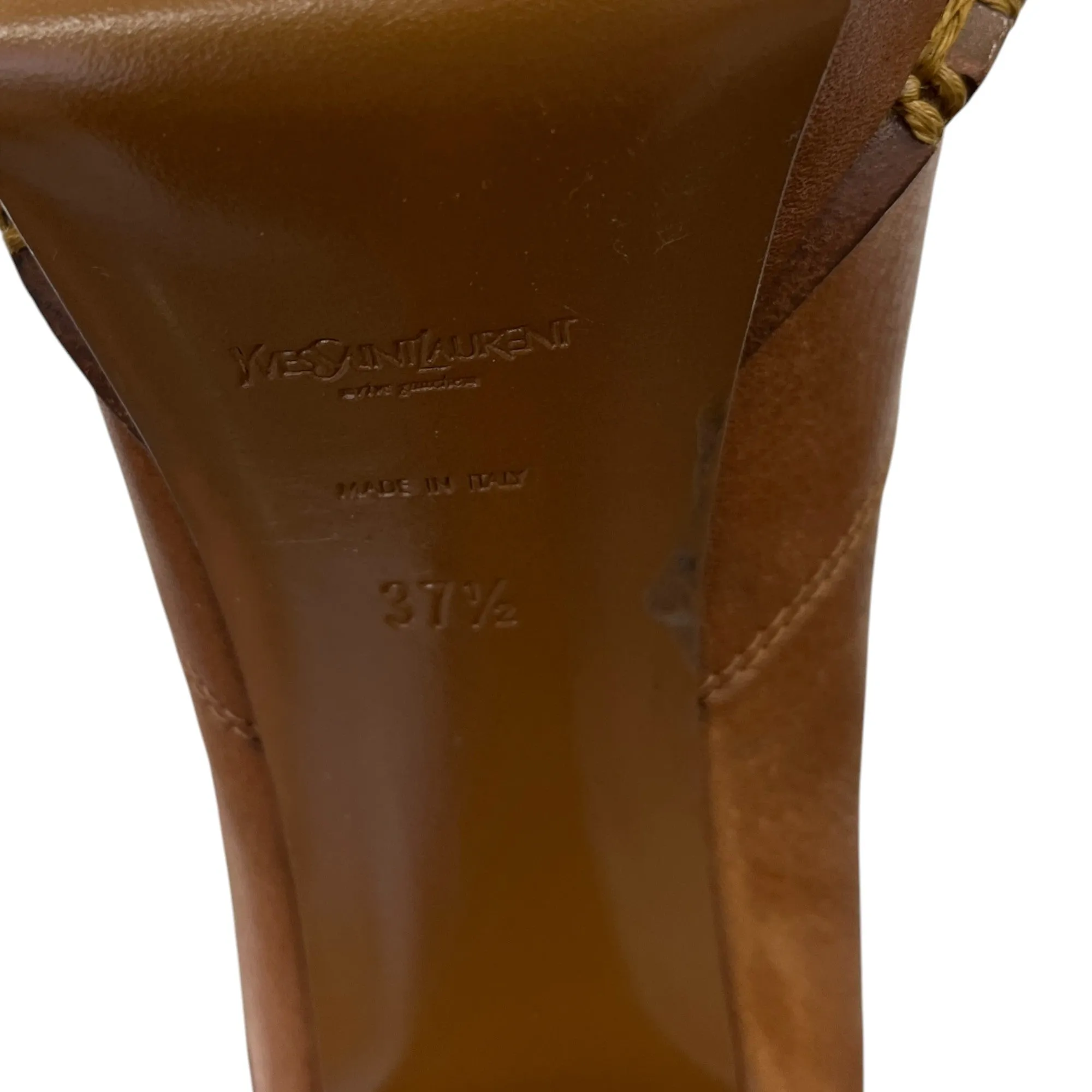 Women's Platform Knee High Boot Heels Brown Size EU 37.5 / UK 4.5
