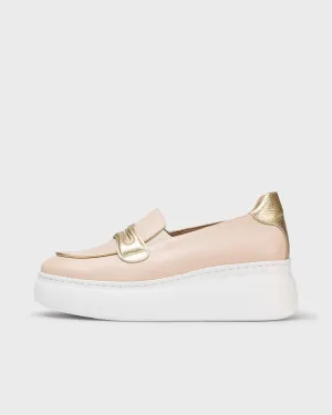 Wonders Soft Pink Wedge Loafer|A2671NU
