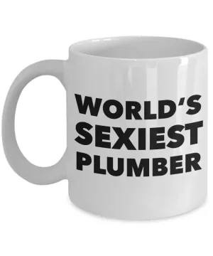 World's Sexiest Plumber Mug Gag Gift Ceramic Coffee Cup