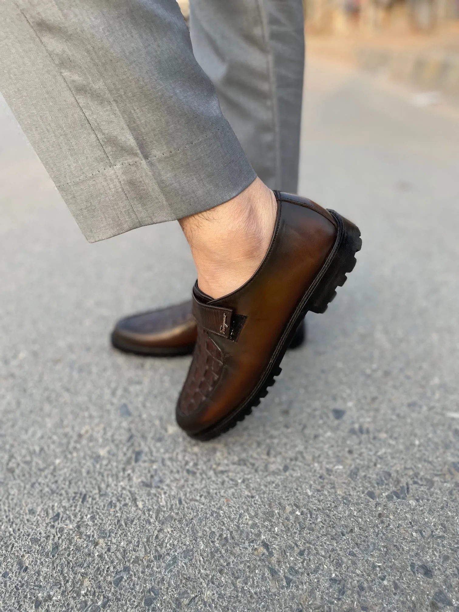 WS Pure leather Handmade Cavalor CHUNKY LOAFERS WS-104