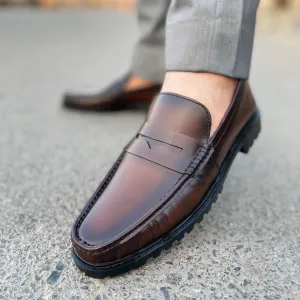WS Pure leather Handmade SHOES CHUNKY LOAFERS WS-552