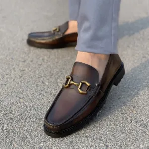 WS Pure leather Handmade Zenith CHUNKY LOAFERS WS-553