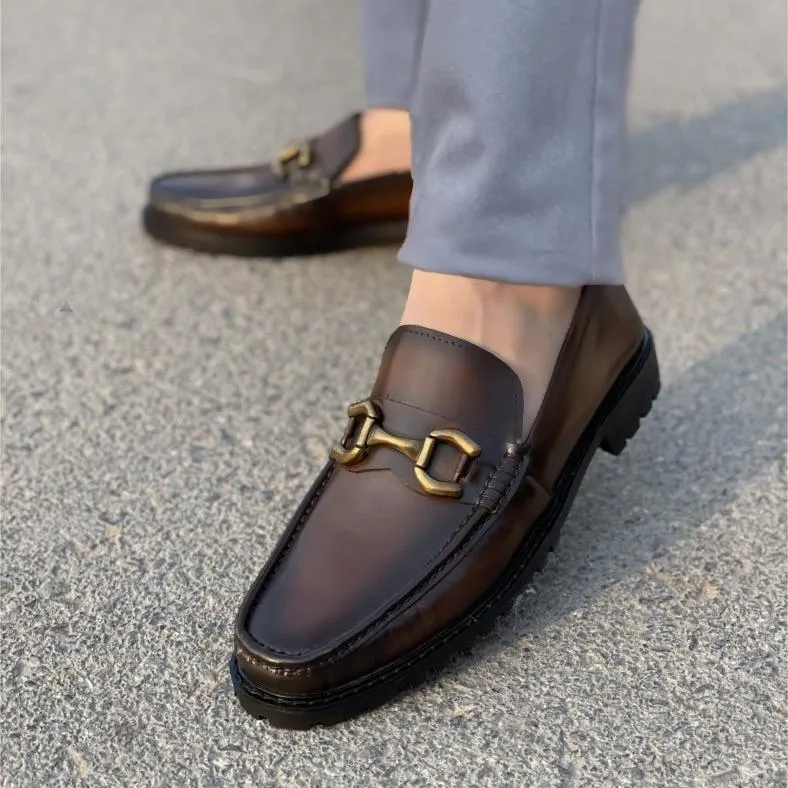 WS Pure leather Handmade Zenith CHUNKY LOAFERS WS-553