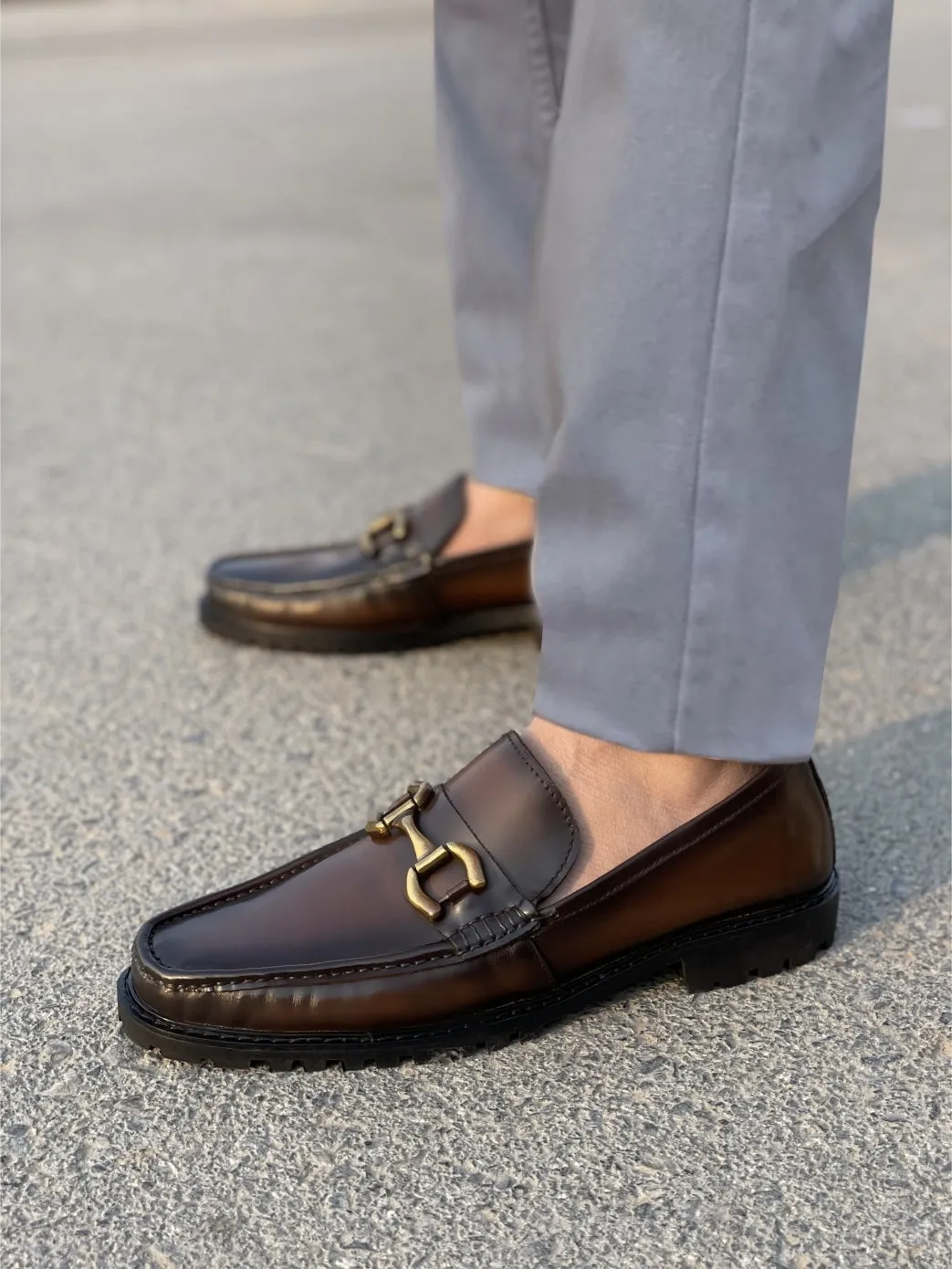 WS Pure leather Handmade Zenith CHUNKY LOAFERS WS-553