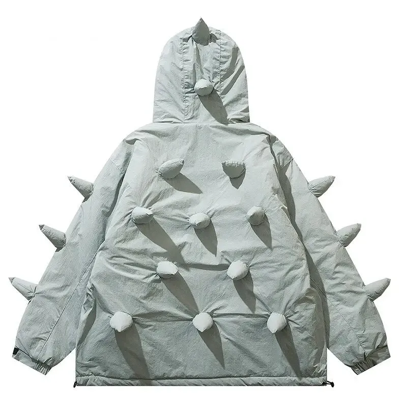 Y2K denim jacket with spikes for a chic and original look