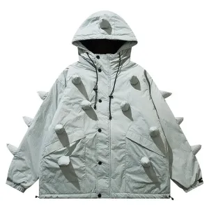 Y2K denim jacket with spikes for a chic and original look
