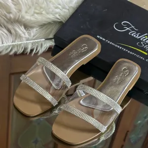 ZARA  DIAMOND FLAT (BROWN)